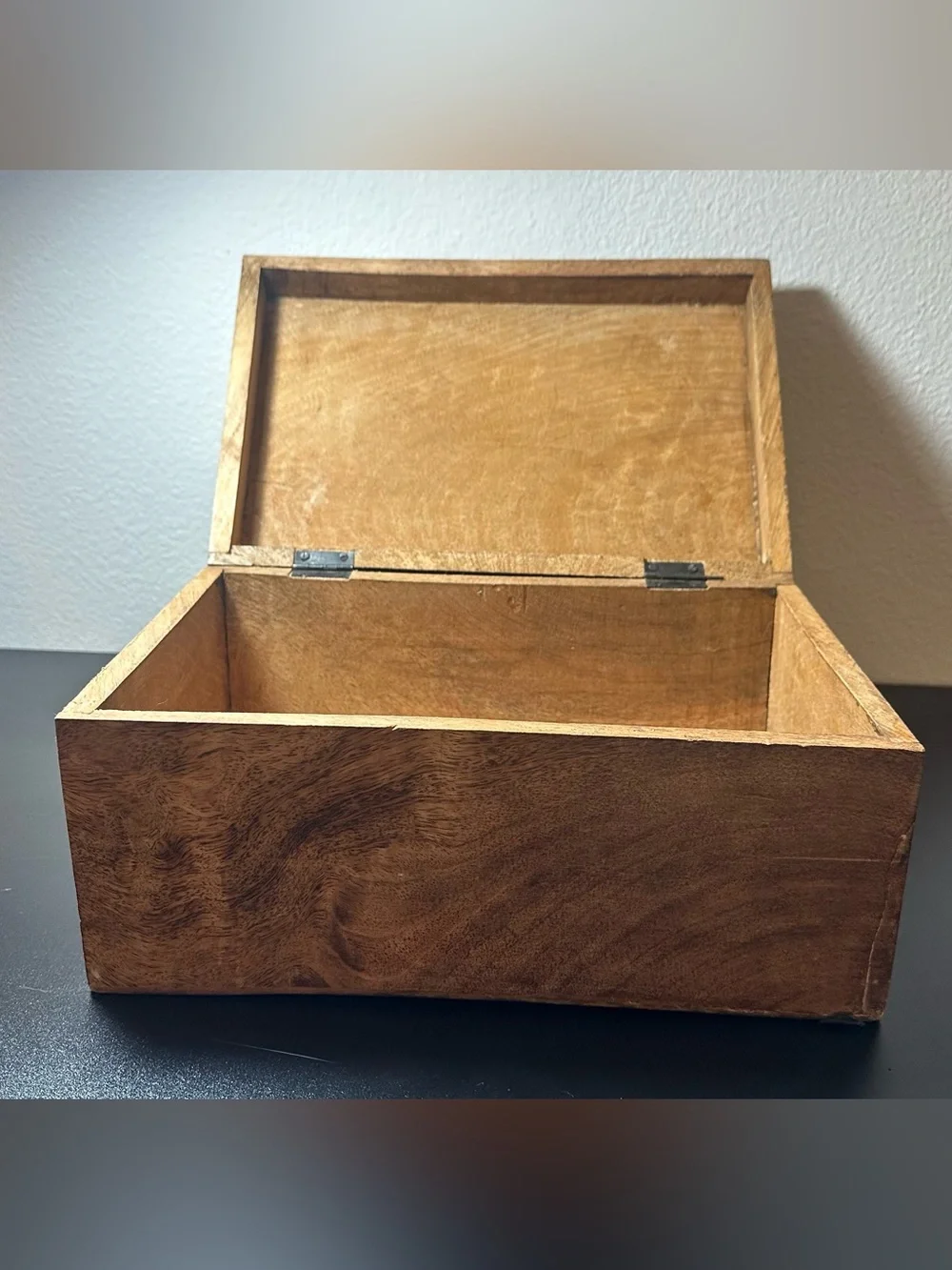 Hand Carved Solid Wood Keepsake Box – Tree of Life Decorative Storage Box